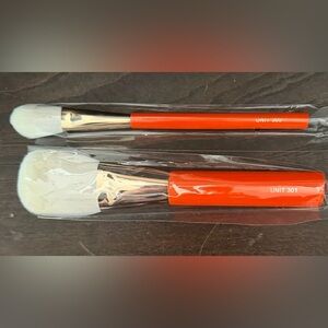 Orange UNIT 305 and 301 Tube Makeup Brushes
